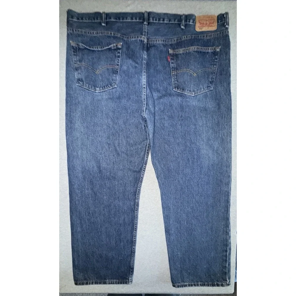 Levi 505 Men's Size 50x30 Big Tall Regular Fit Straight Leg Dark Wash